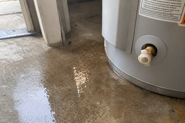 Water pooling on garage floor
